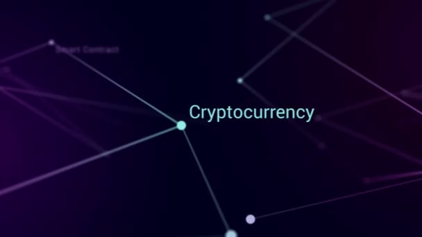 Abstrakte Plexus Kryptowährung Blockchain Technologie Hintergrund Geometrischer Hintergrund Mit Nahtlosen — Stockvideo