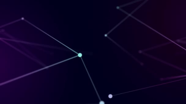 Abstracte Plexus Blockchain Technologie Concept Achtergrond Geometrische Achtergrond Met Naadloze — Stockvideo