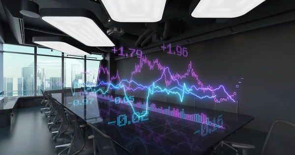 Diagramme Der Finanzstatistik Bericht Auf Dem Tisch Büroinnenraum Platziert Börsenhandel lizenzfreie Stockfotos