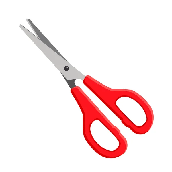 Red Scissors Vector Element Isolated White Background Eps10 — Stock Vector