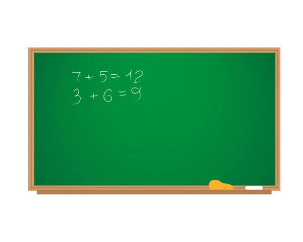 Illustration Blackboard Math Example Vector Isolated White Background Eps10 — Stock Vector