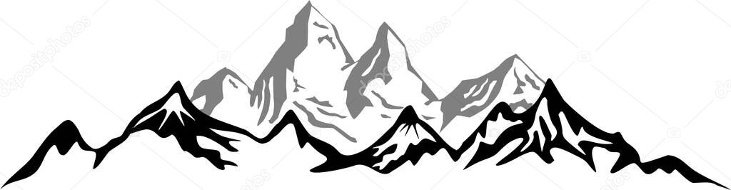 Mountain Landscape Nature Silhouette Vector