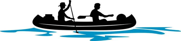 Barco Canoa Resumo Vector Esboço —  Vetores de Stock