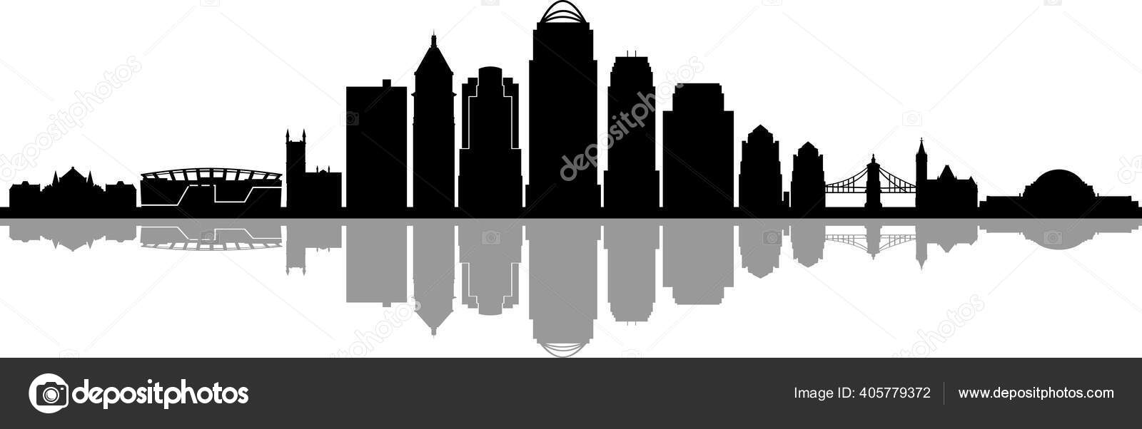 ᐈ Cincinnati Skyline Outline Stock Pictures Royalty Free City Skyline Cincinnati Cliparts Download On Depositphotos