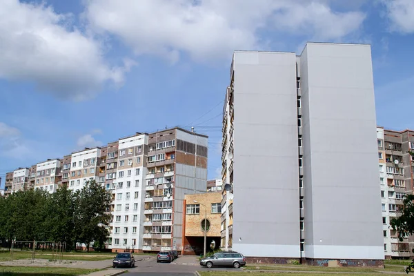 Sovjetisk Byggnad Riga Lettland Den Gamla Panelen Hausa — Stockfoto