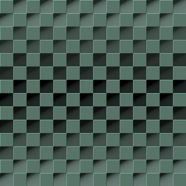 幾何学的な3Dブロックで未来的なチェックされた背景 ベクターイラスト — ストックベクタ