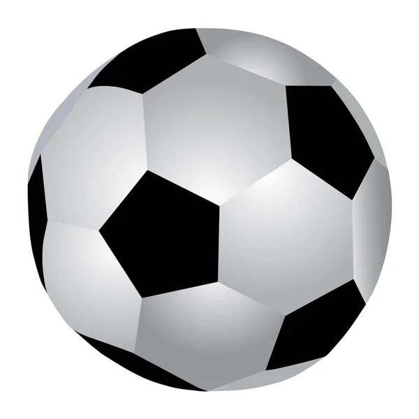 Pallone Calcio Realistico Isolato Sfondo Bianco Illustrazione Vettoriale — Vettoriale Stock