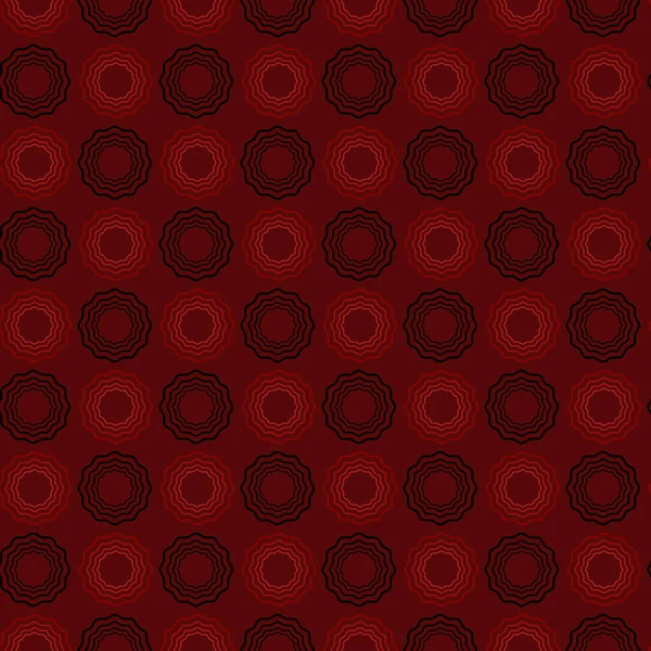 Patrón Sin Costuras Con Flores Abstractas Rojas Negras Sobre Fondo — Vector de stock