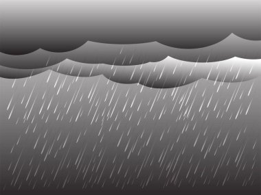  Gökyüzündeki gökkuşağı ve bulutlar, vektör tasarımı