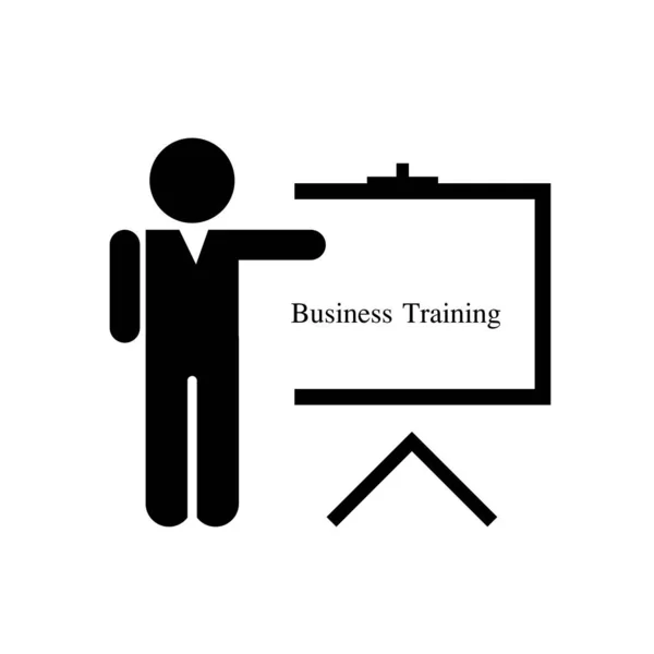 Business Training Icon Progettazione Vettoriale — Vettoriale Stock