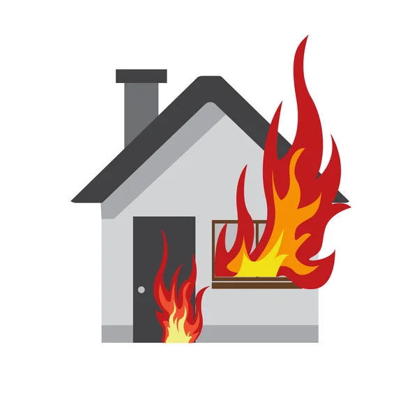 House Fire Fire Fire Extinguisher Vector — стоковий вектор