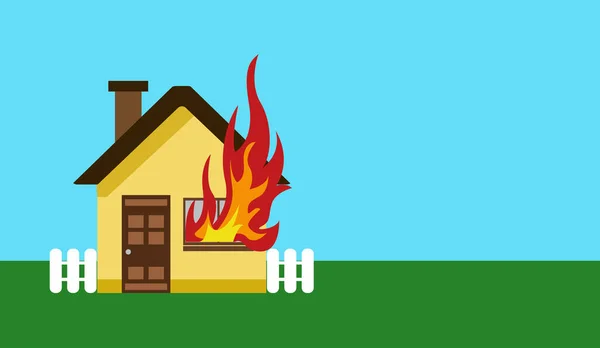 House Fire Fire Fire Extinguisher Vector — стоковий вектор