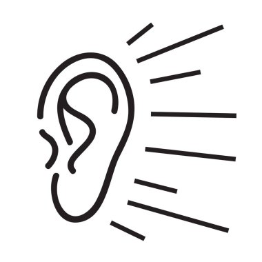 kulak simgesi, vektör tasarımı.