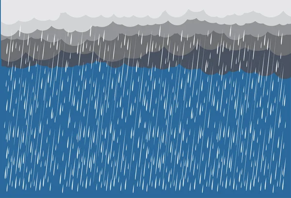 Σύννεφο Και Βροχή Εποχή Των Βροχών Διανυσματικός Σχεδιασμός Απεικόνιση — Διανυσματικό Αρχείο