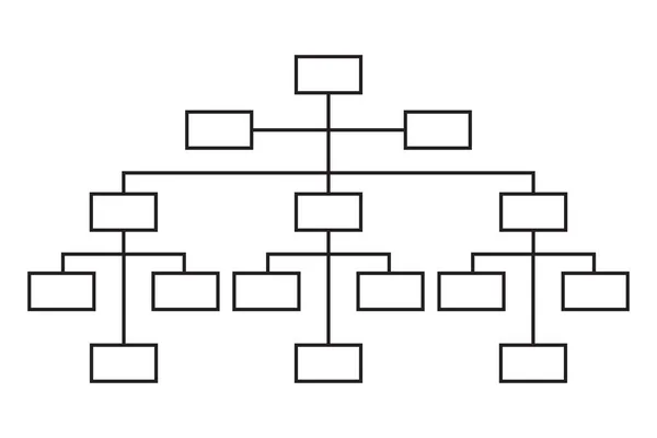 Organigrama Infografías Diseño Vectorial — Vector de stock