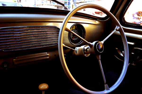 Intérieur Une Voiture Classique — Photo