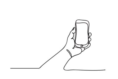 cep telefonu, satır çizim biçimi, vektör tasarımı