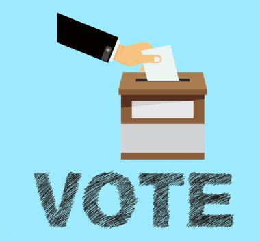 oy ve oy sandığı, vektör tasarımı