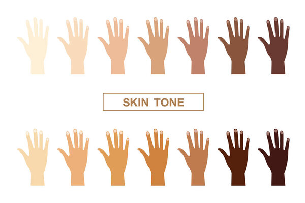 skin tone, vector icon.