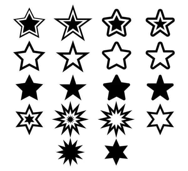 Набор Иконок Звезды Векторный Дизайн — стоковый вектор