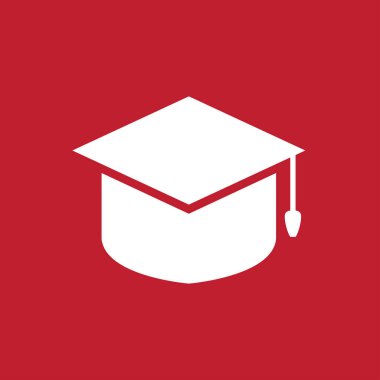 Mezuniyet başlığı simgesi, vektör tasarımı.