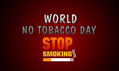 Tütün günü yok, sigara yok, vektör illüstrasyonu 10 puan.