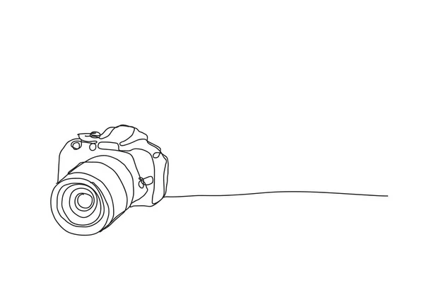Kamera Çizgi Çizim Biçimi Vektör Tasarımı — Stok Vektör