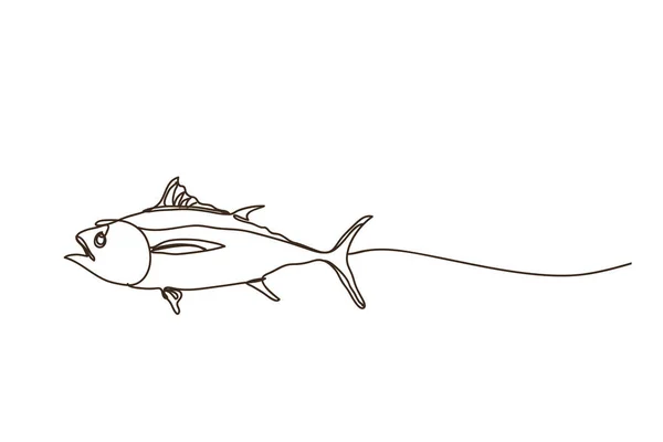 Fisch Zeichenstil Vektordesign — Stockvektor