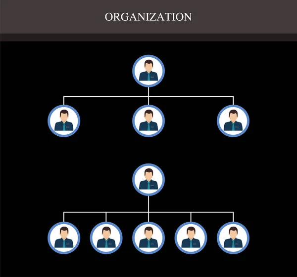 Infographics People Icon Abstract Line Business Structure Hierarchy Employees Org — стоковый вектор