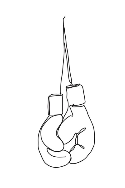 Boxerské Rukavice Styl Kresby Vektorový Design — Stockový vektor
