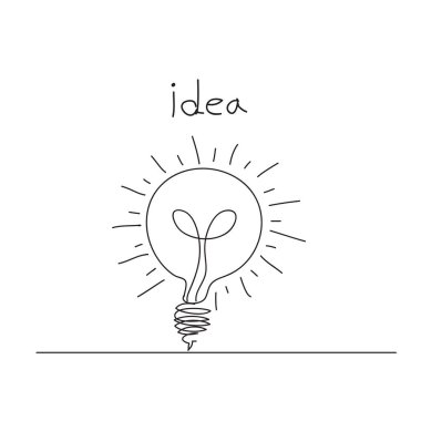 ışık simgesi, çizgi çizim biçimi, fikir sanatı tasarımı