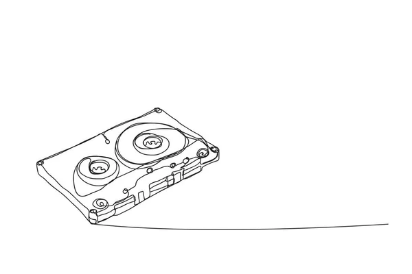 Cassette Dessin Trait Dessin Vectoriel — Image vectorielle