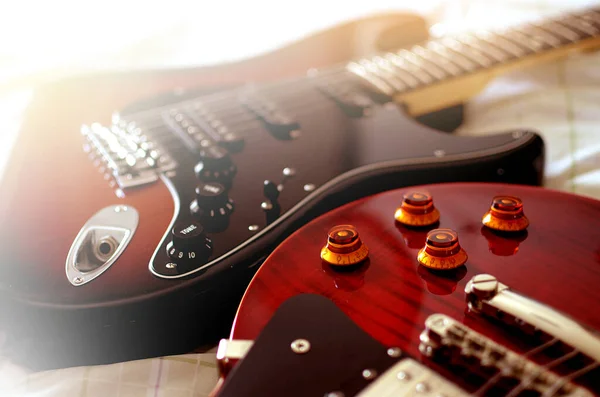 Guitarra Elétrica Macro Resumo — Fotografia de Stock