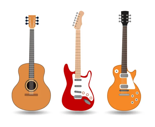 アコースティックギターアイコン 音楽やノートを再生するために使用 歌を歌うために ベクトルデザイン — ストックベクタ