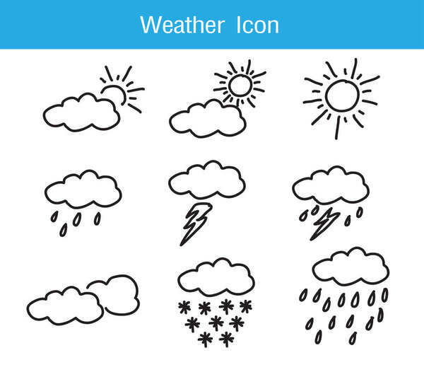  Weather icon , Rain  Symbols vector design.