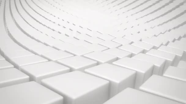 Fond Abstrait Animation Blanc Ton Cube Arranger Décalé Forme Dynamique — Video