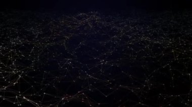 Fütürist Ağ konseptinin soyut Plexus arkaplan hareketi dijital, teknoloji, arkaplan soyut hareket eden nokta ile 3D oluşturma.