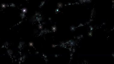 Partikül ışıldayan sihirli iz ve duman partide tam renktir ve 3D görüntüleme ile rüya tonu alfa yolu içerir.