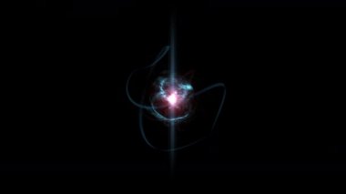 3D görüntüleme ile ateş kırmızı enerji topu etkisi aura parıltı spin alfa kanal içerir.