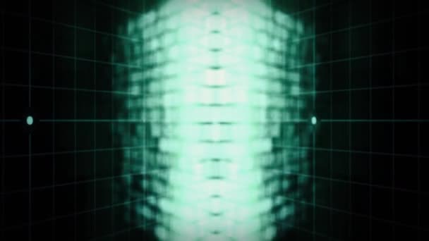 Matrix Digital Number Wall Background Abstract Rendering Perspective Motion Graphic — Stock Video