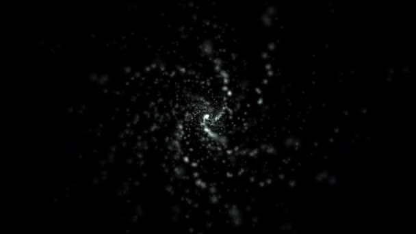 涡旋粒子效应自旋至中心黑洞 3D渲染 — 图库视频影像