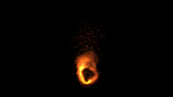 Fire Ball Frame Motion Small Particle Rendering Include Alpha Path — Stock Video