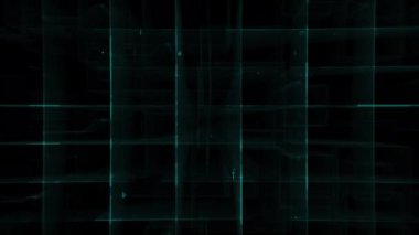 Dijital ızgara ve harf fütüristik teknoloji arka plan efekti çalışıyor ve 3D görüntüleme ile rastgele konum.