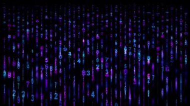 3D görüntüleme ile rastgele çalışan dijital numara grafiği.