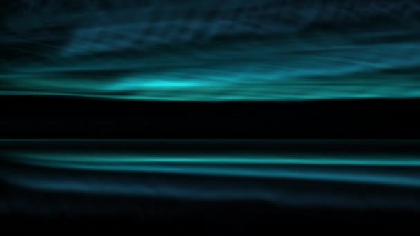 Aurora Ocean Wave Motion Graphic Abstract Background Rendering Include Alpha — Stock Video