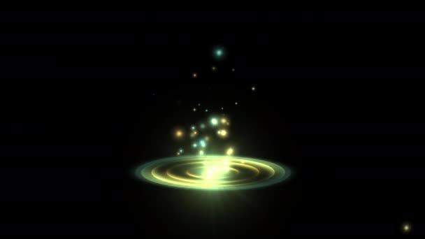 Δαχτυλίδι Επίδραση Έχουν Μικρό Σωματίδιο Μαγεία Λάμψη Γραφικά Κίνηση Απόδοση — Αρχείο Βίντεο