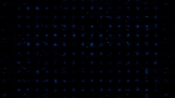 Hexagon Digital Display Research Motion Graphic Effect Blue Grid Effect — Stock Video