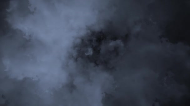 Моделювання Нічного Неба Хмарного Драматичного Цифрового Ефекту Рендерингом — стокове відео