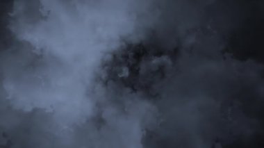 Gece gökyüzü ve bulut dramatik dijital efekt simülasyonu 3D görüntüleme.