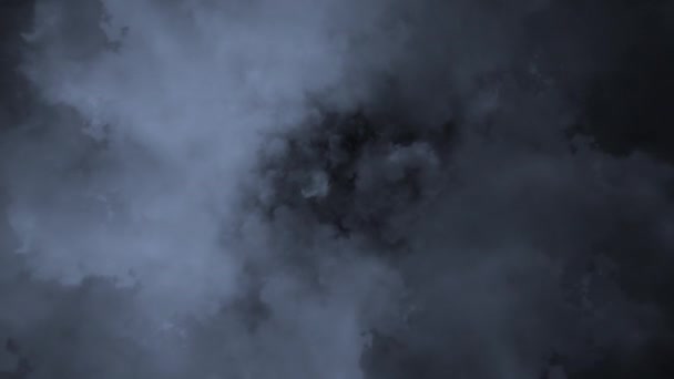 Gece Gökyüzü Bulut Dramatik Dijital Efekt Simülasyonu Görüntüleme — Stok video